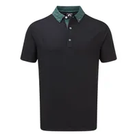 Men's Stretch Pique Short Sleeve Shirt with Button Down Collar