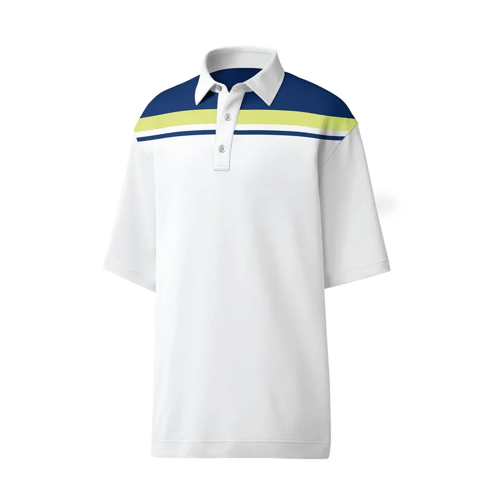 Men's Lisle Colourblock Chest Stripe Short Sleeve Shirt