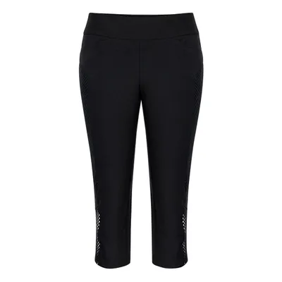 Women's Mesh Insert Pull On Capri