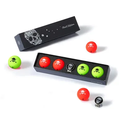 Vivid 4 Pack Golf Balls - Skull 2.0 Editions