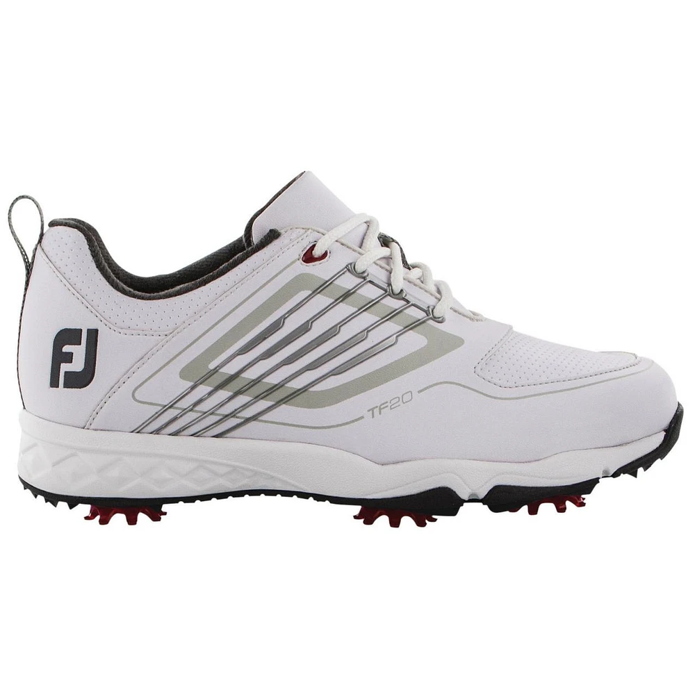 Junior Fury Spiked Golf Shoe - White/Black