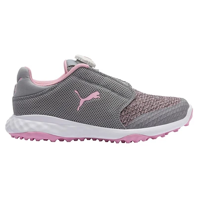 Junior Girls' Grip Sport Disc Spikeless Golf Shoe - Grey/Pink