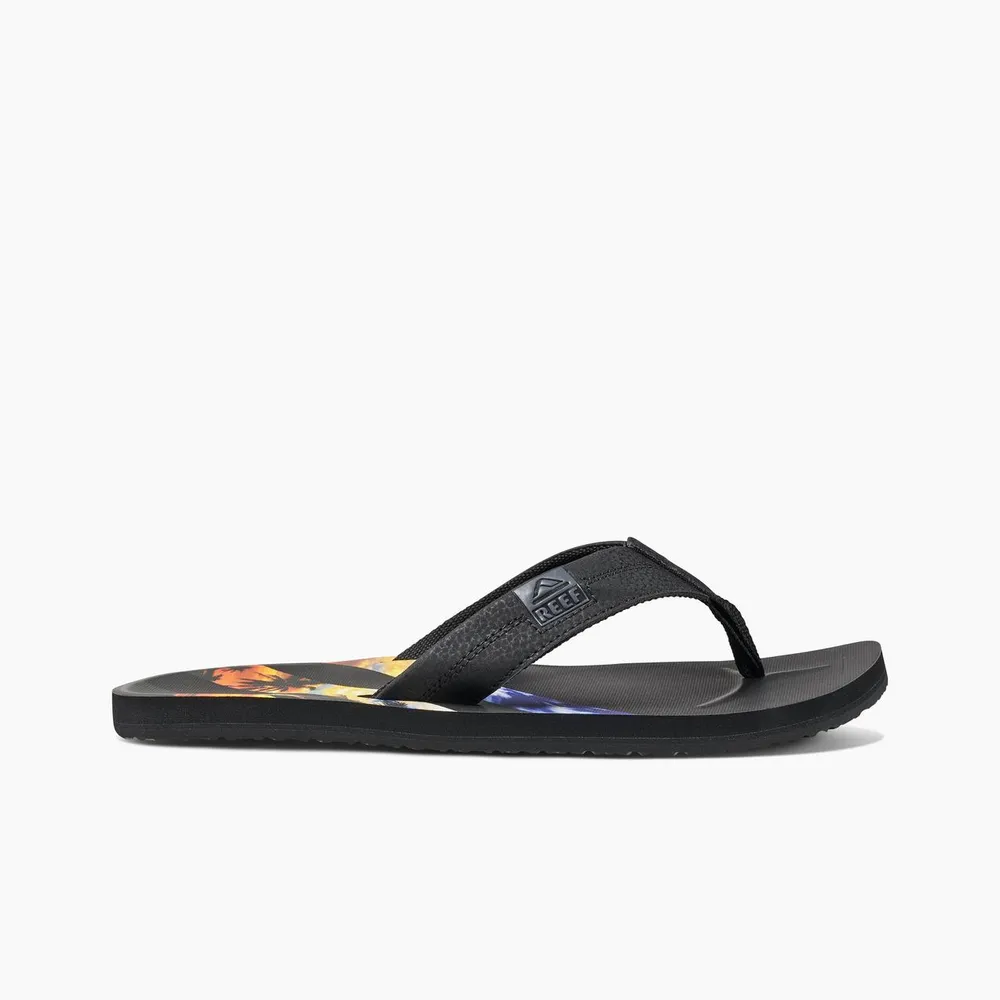 Men's HT Sunset Print Stripe Flip-Flop Sandal - Black/Multi