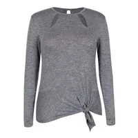 Women's Julieta Front Knot Athletic Long Sleeve Top