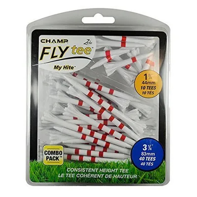 Zarma FLYTee Combo Pack (10 Count 1 3/4 Inch) & (40 Count 2 3/4 Inch) Tees