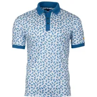 Men's Allover Leaf Print Short Sleeve Shirt