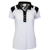 Women's Shoulder Detail Short Sleeve Polo