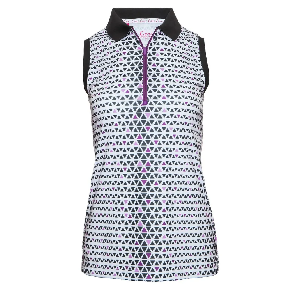 Women's Quinn Printed Sleeveless Polo