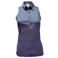 Women's Cotton Jersey Sleeveless Polo