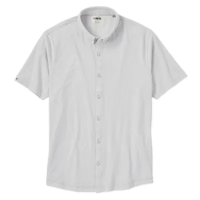 Men's Micro Dot Button Up Short Sleeve Shirt