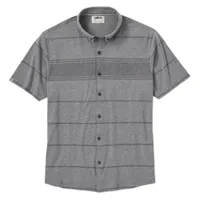 Men's Tonal Stripe Button Up Short Sleeve Shirt