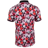 Men's Rose Printed Short Sleeve Shirt