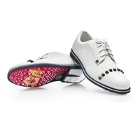 Women's Stud Cap Toe Spikeless Golf Shoe - White/Navy