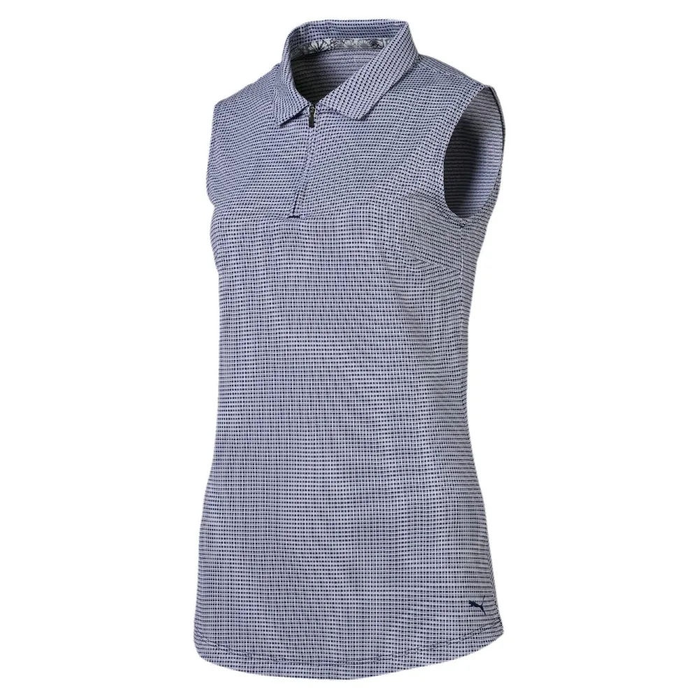 Women's Checker Sleeveless Polo