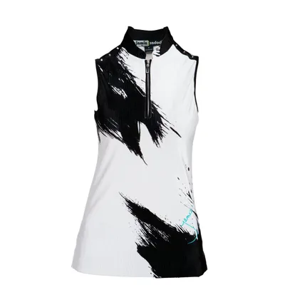 Women's Canvas Printed Crunch Sleeveless Top