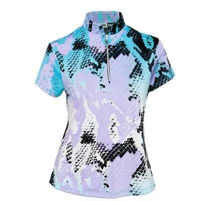 Women's Boa Print Short Sleeve Top