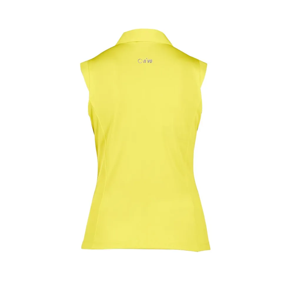 Women's Nelly Solid Sleeveless Polo Top