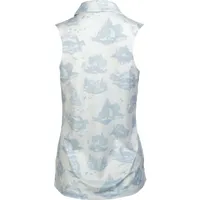 Women's Dry Printed Toile Sleeveless Polo