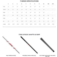 T300 5-PW, W Iron Set with Graphite Shafts