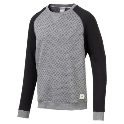 Men's Quilted Crew Sweater