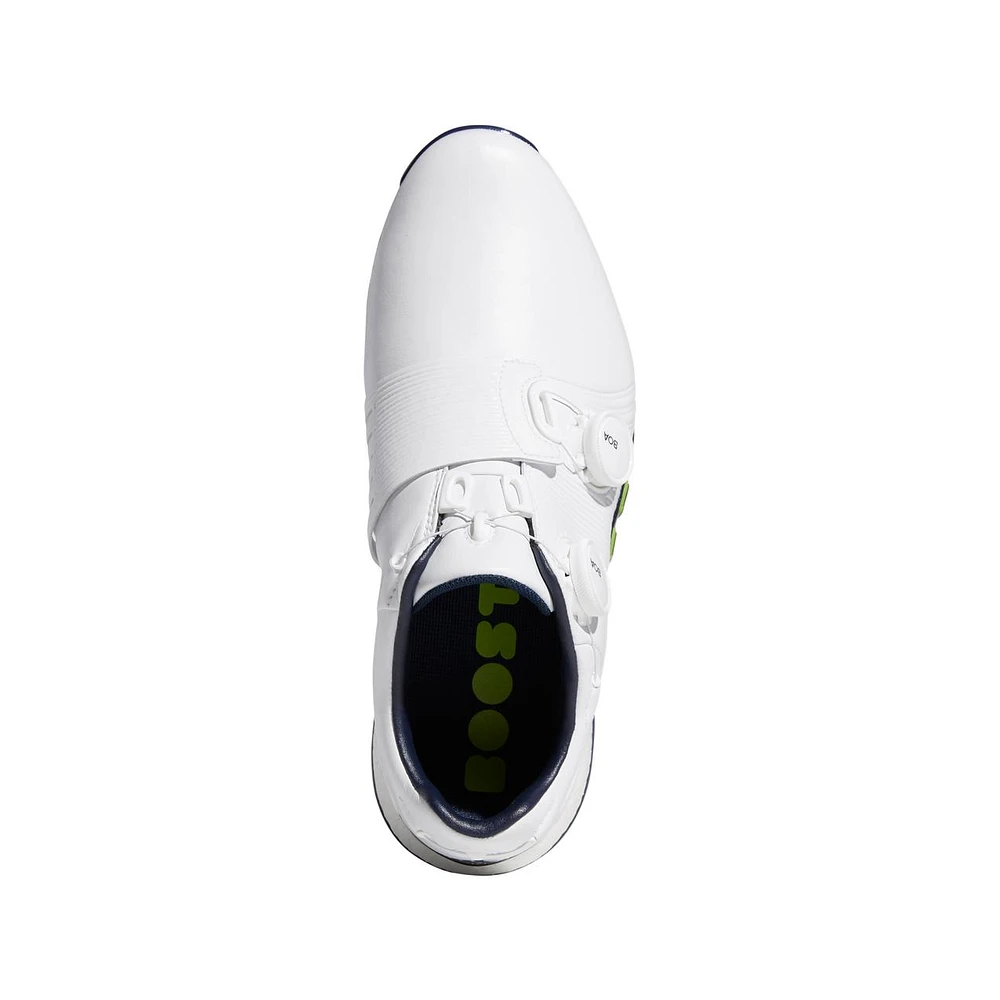 Men's Tour360 XT Twin Boa Spiked Golf Shoes - White/Green/Navy