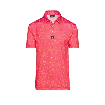 Men's Paint Splatter Short Sleeve Polo