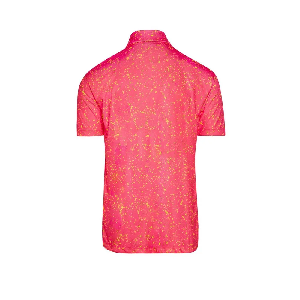 Men's Paint Splatter Short Sleeve Polo