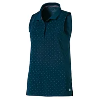 Women's W Polka Dot Sleeveless Polo