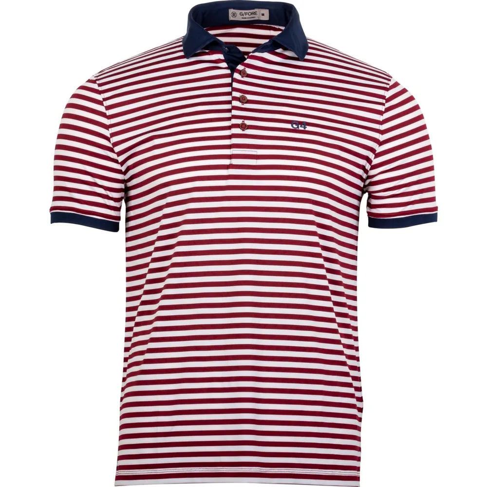 Men's Tech Stripe Short Sleeve Polo