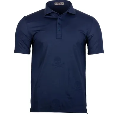 Men's Skull Embossed Short Sleeve Shirt