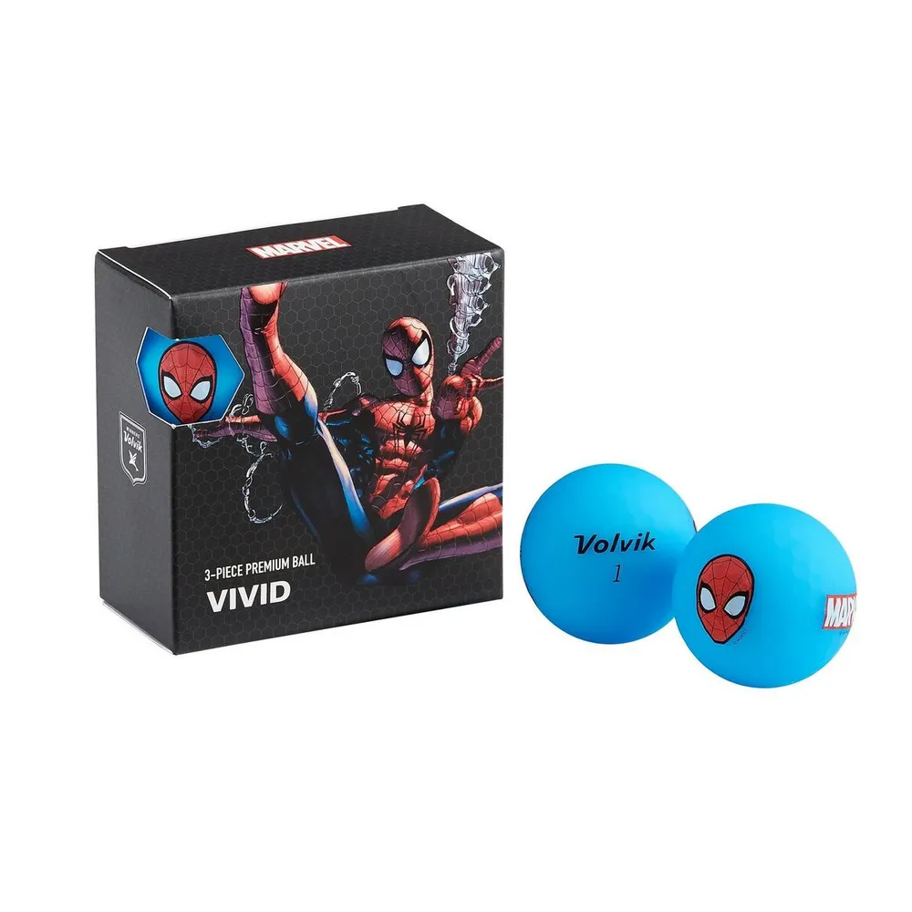 Vivid 4 Pack Golf Balls - Marvel Spider Man