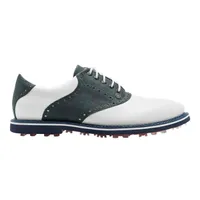 Men's Plaid Saddle Gallivanter Spikeless Golf Shoe - White/Navy/Green