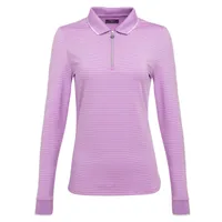 Women's Striped Long Sleeve Polo