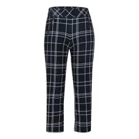 Women's Claudia Windowpane Printed Crop Pant