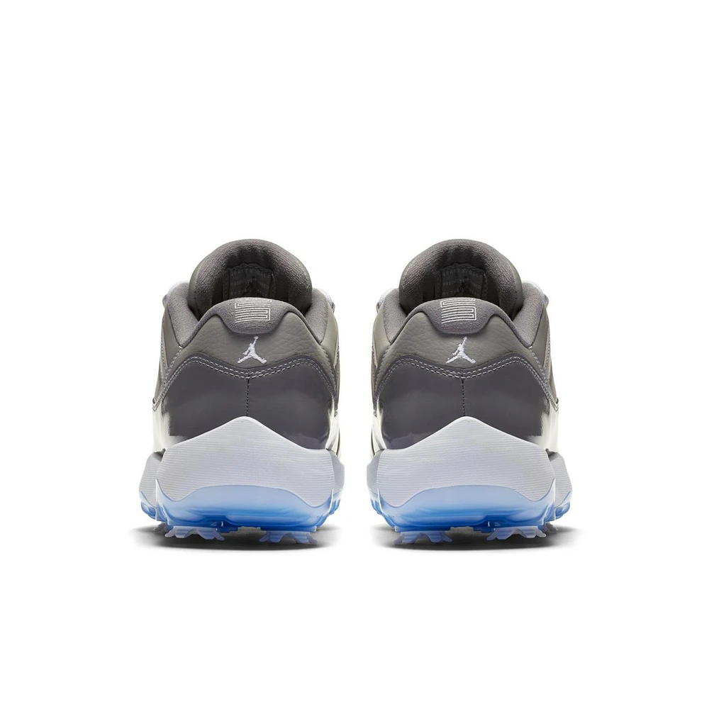 Men's Air Jordan 11 Spiked Golf Shoe - Grey/White