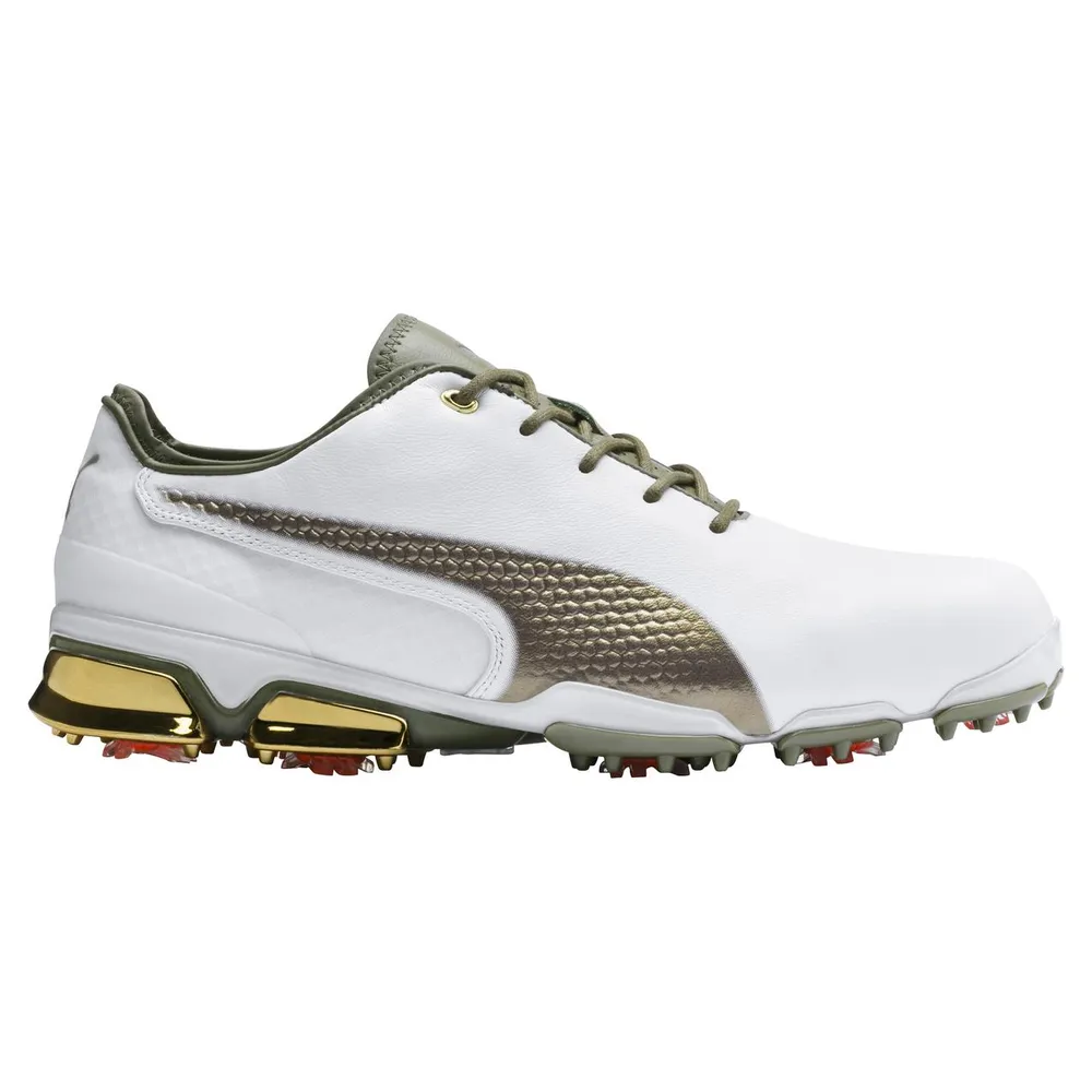 Men's Ignite PROAdapt G LUX Spiked Golf Shoe - White/Gold