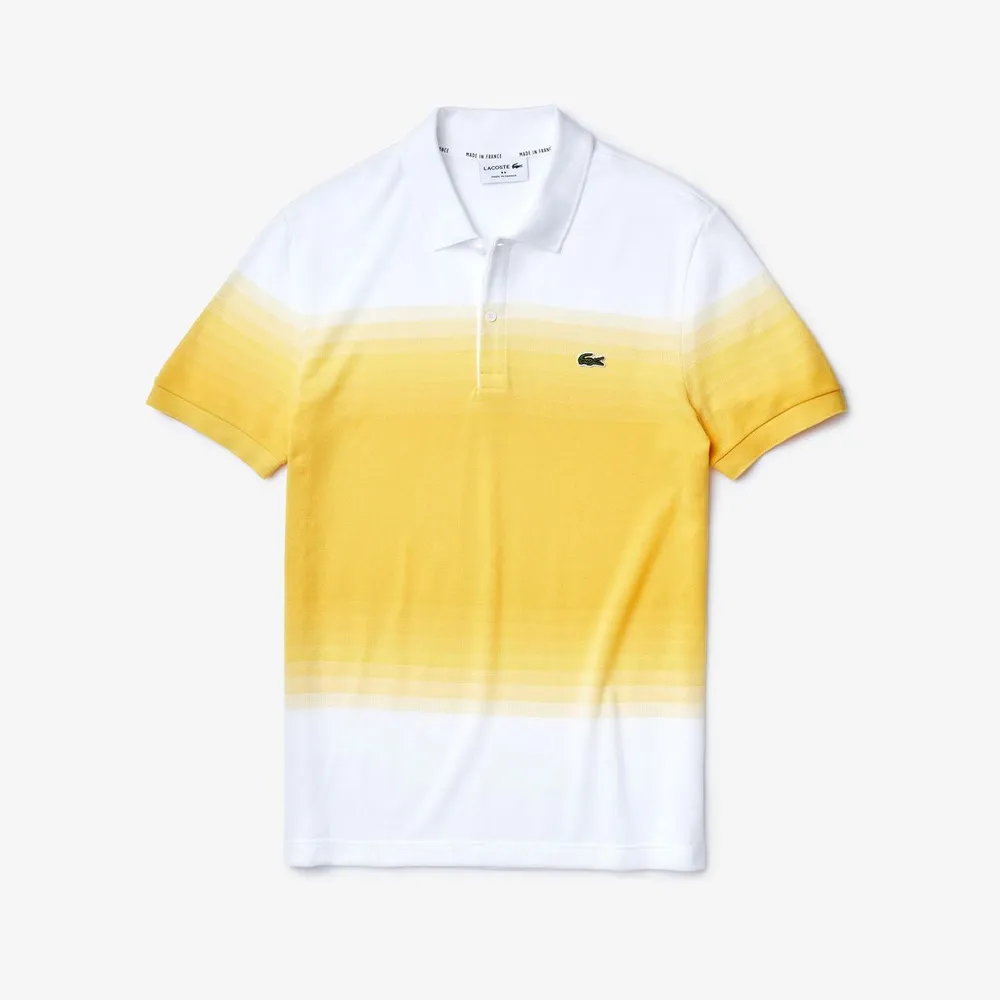 Men's Centre Stripe Faded Short Sleeve Polo