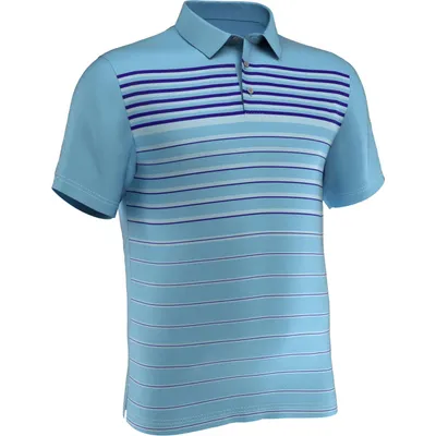 Men's Diffused Stripe Short Sleeve Polo