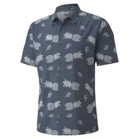 Men's Pineapple Short Sleeve Button-Up