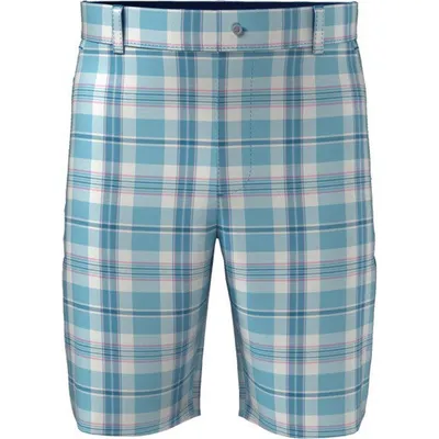 Men's Flat Front Yarn Dyed Plaid Short