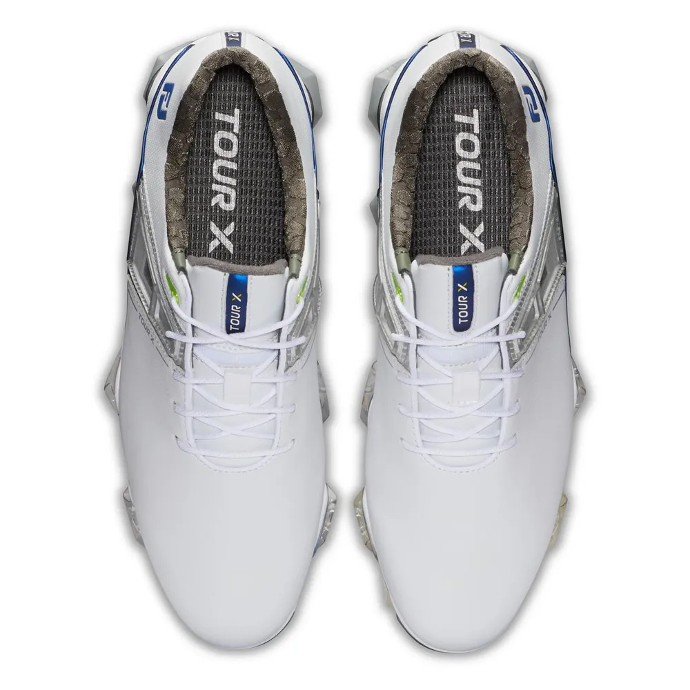 Men's Tour X Spiked Golf Shoe - White/Blue