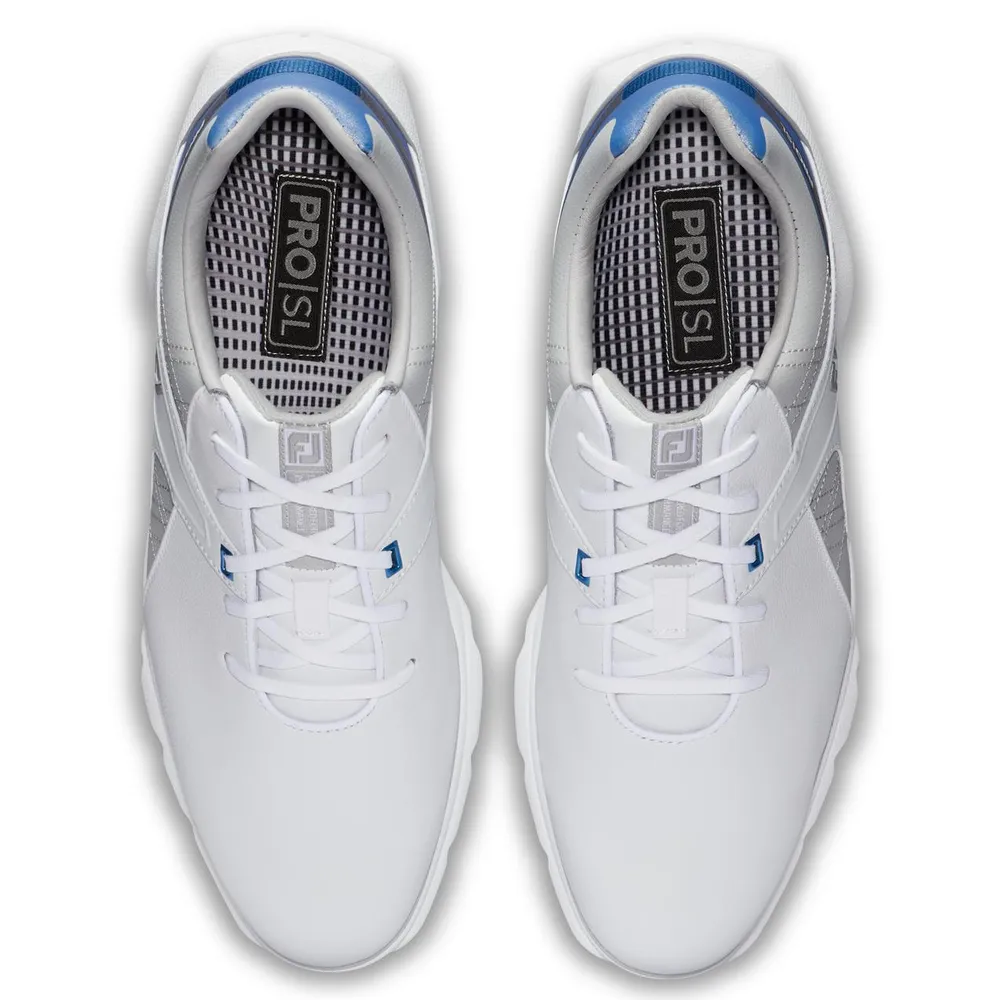 Men's Pro SL Spikeless Golf Shoe - White/Blue/Grey