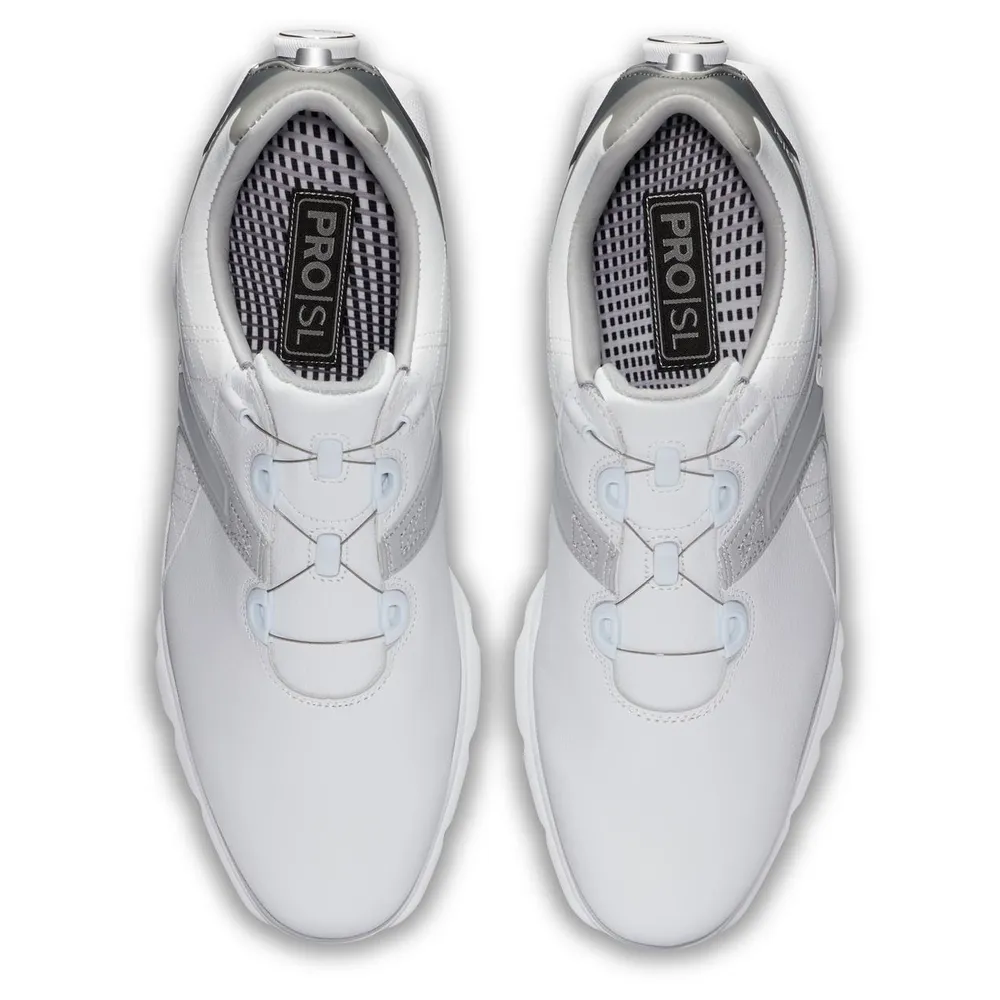 Men's Pro SL Boa Spikeless Golf Shoe - White/Grey