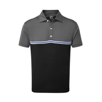 Men's Jacquard Top Colourblock Short Sleeve Polo