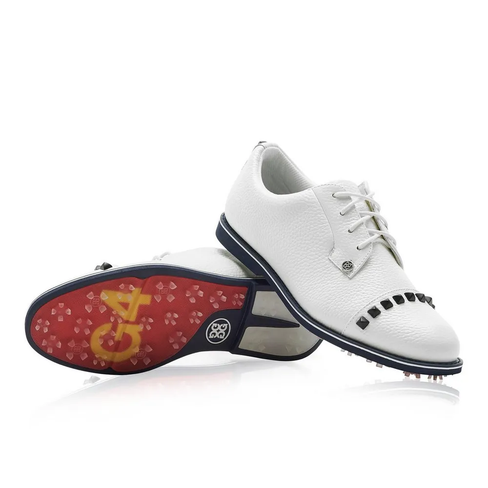 Women's Stud Cap Toe Spikeless Golf Shoe - White/Multi