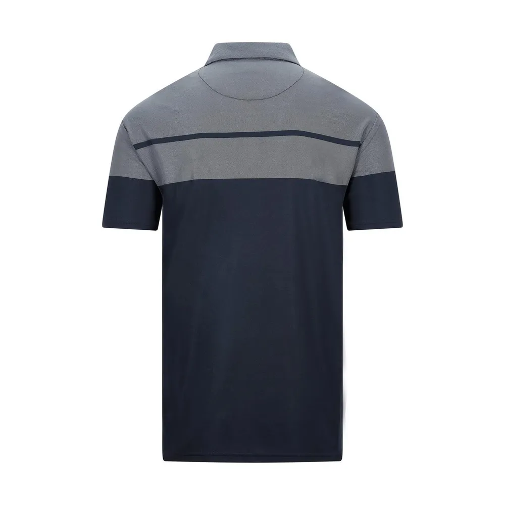 Men's Birdseye Block Short Sleeve Polo