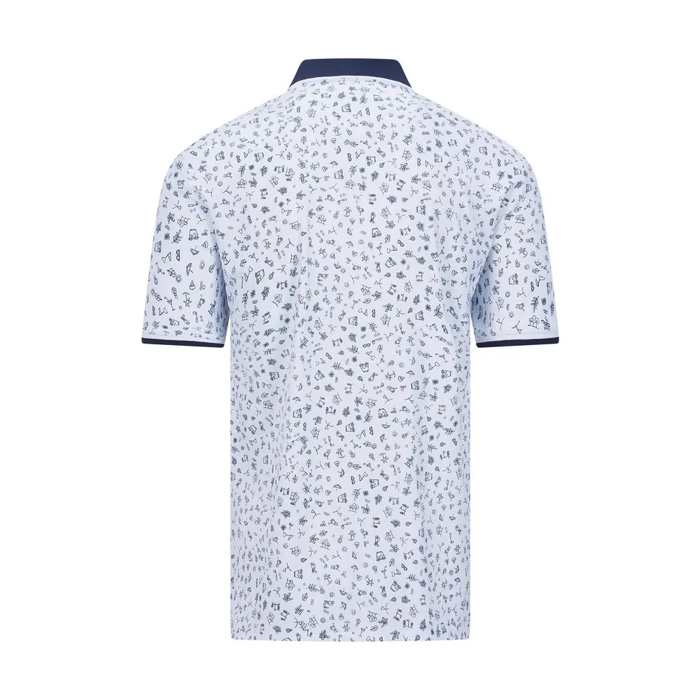 Men's Clubhouse Printed Short Sleeve Polo