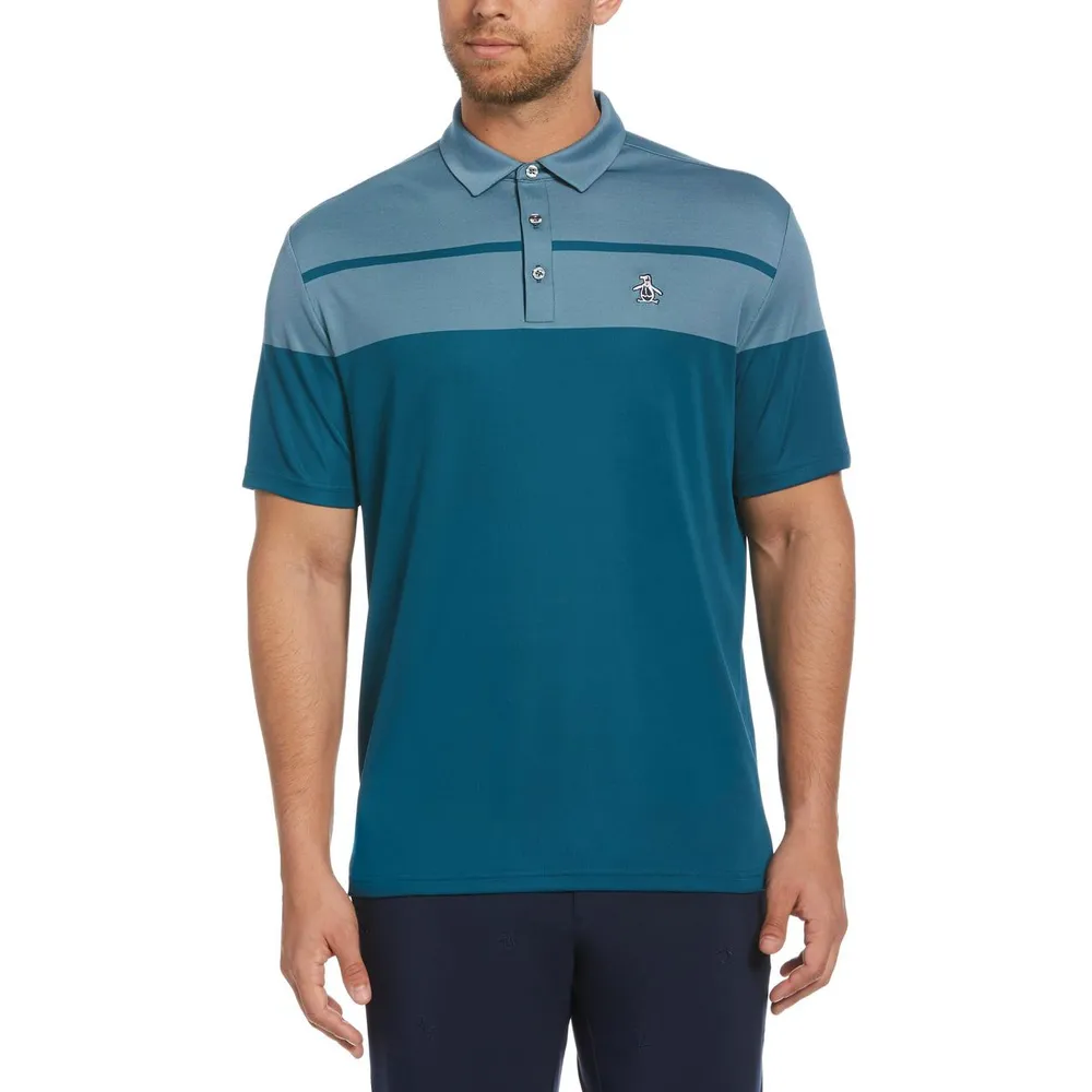 Men's Birdseye Block Short Sleeve Polo