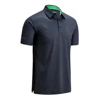 Men's Swing Tech All-Over Chevron Printed Short Sleeve Polo