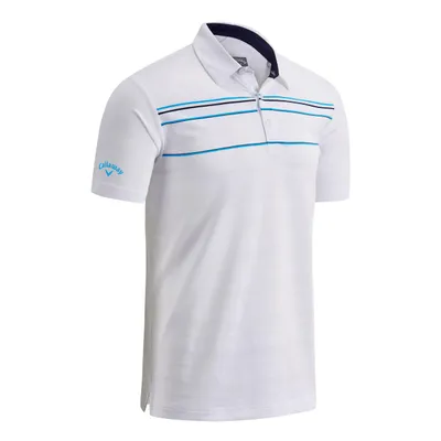 Men's Engineered Chest Stripe Short Sleeve Polo